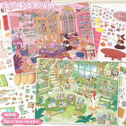 YiLan DIY 3D Scenes Stickers 148.0 Cozy Healing Cottage Series #306