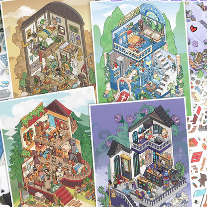 YiLan DIY 3D Scene Stickers 121.0 High Difficulty Miniature Scene Stickers #311