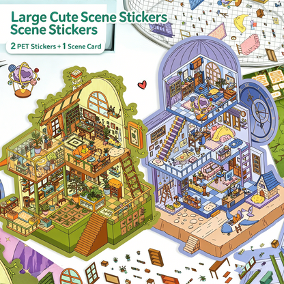 YiLan DIY 3D Scene Stickers 51.0 Plant Research Institute & Starry Wonder House – Large Size #332