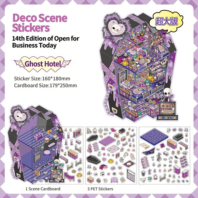 Infeelme's 14th play of DIY 3D Scene Stickers in open today,  Miniature Scene Stereoscopic Cabin Large#145