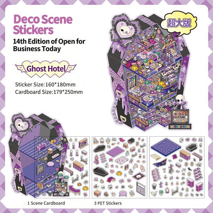 Infeelme's 14th play of DIY 3D Scene Stickers in open today,  Miniature Scene Stereoscopic Cabin Large#145