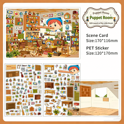 Infeelme's 16th play of DIY 3D Scene Stickers  in open today, My Cabin Landscape Stickers Cute DIY Handmade Miniature Scene Stickers#118