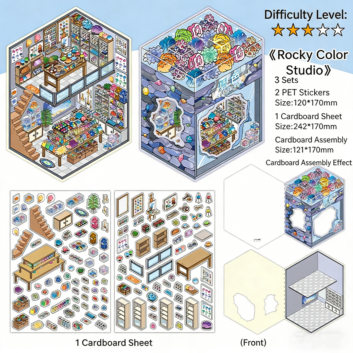 Infeelme's 18th play of DIY 3D Scene Stickers in open today,  landscaping sticker is cute DIY miniature scene sticker#136