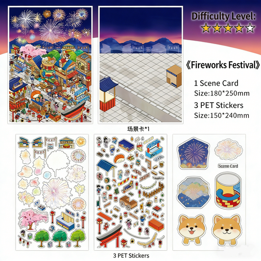 Infeelme's 23rd play of DIY 3D Scene Stickers in open today, Ancient Miniature Scene Sticker Large#128