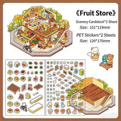 Infeelme's third play of DIY 3D Scene Stickers in open today, Landscaping Sticker 3.0 Miniature Scene Sticker Large#120