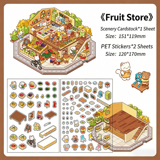 Infeelme's third play of DIY 3D Scene Stickers in open today, Landscaping Sticker 3.0 Miniature Scene Sticker Large#120