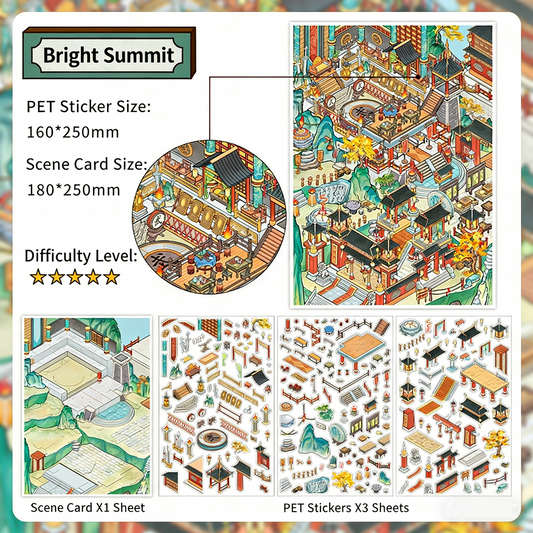 Infeelme's 34th play of DIY 3D Scene Stickers  in open today,34.0 Miniature Scene Stickers, Large Size#113
