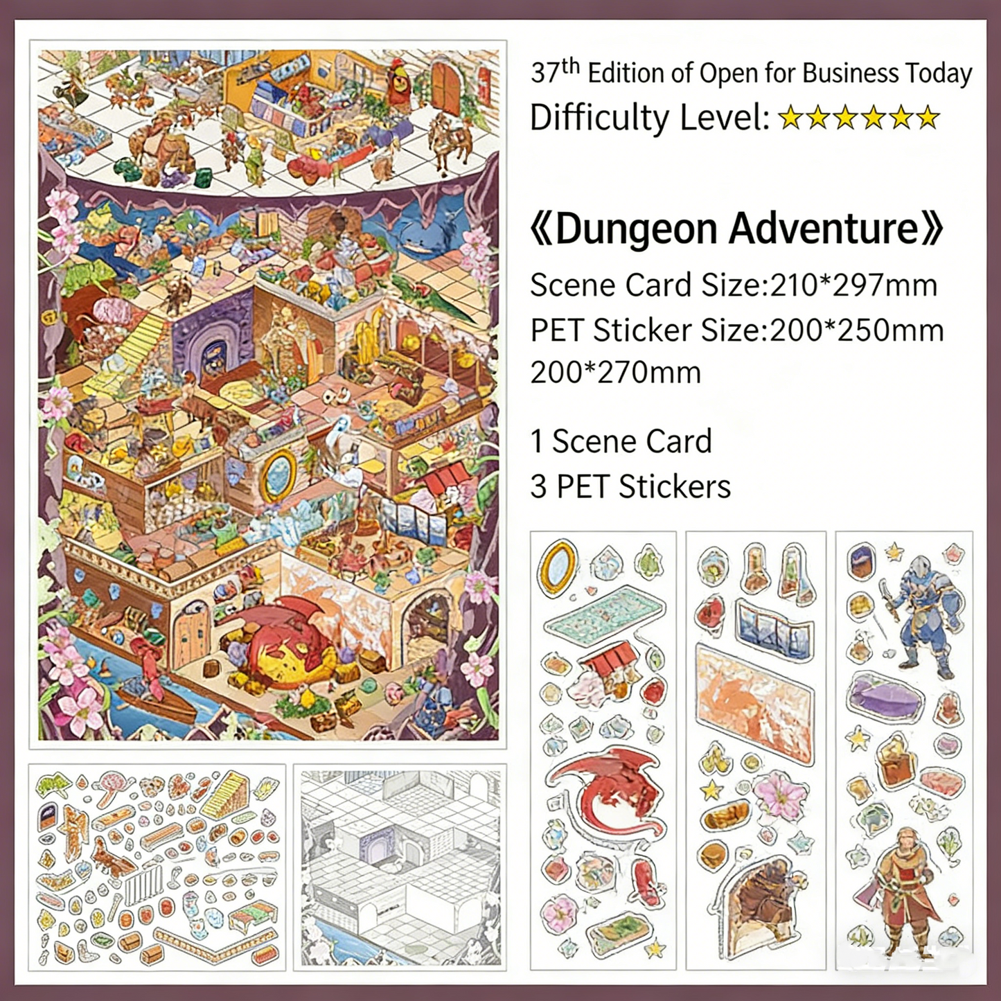 Infeelme's 37th play of DIY 3D Scene Stickers in open today, My Cabin Scene Miniature Landscaping Sticker Large#142