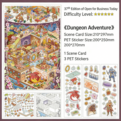 Infeelme's 37th play of DIY 3D Scene Stickers in open today, My Cabin Scene Miniature Landscaping Sticker Large#142