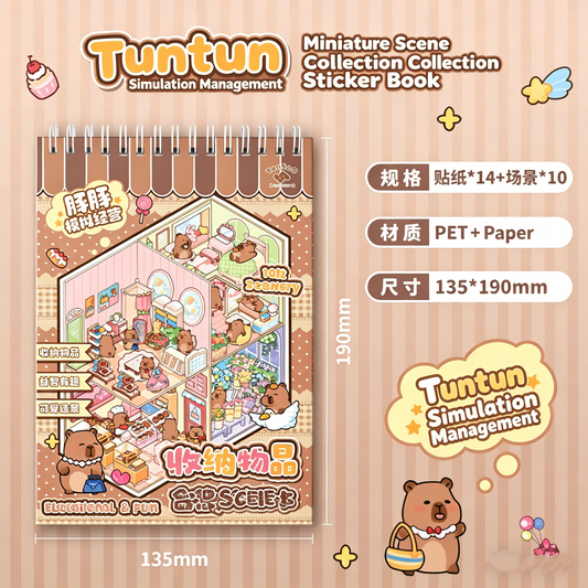 Capybara DIY 3D Scene Stickers Collection Book Miniature Scene #261
