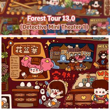 Senyou DIY 3D Scenes Stickers Large version 13.0 Detective series miniature scene #283