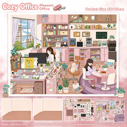 YiLan DIY 3D Scene Stickers 140.0 Cozy Office & Dessert Kitchen #318