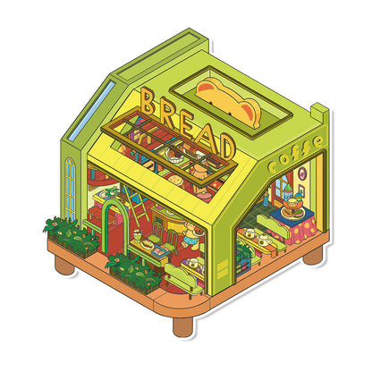 Senyou DIY 3D Scenes Stickers Large Version 19.0 Dessert House Flip Series #267