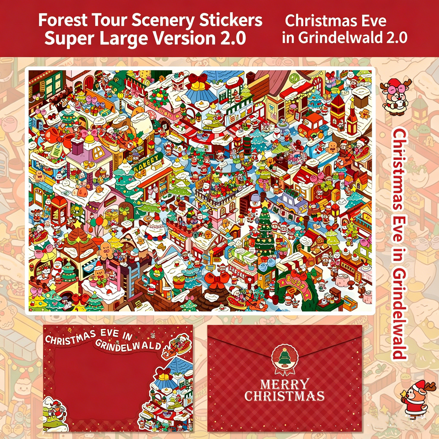 Senyou DIY 3D Scenes Stickers Extra Large Version 2.0 Christmas Series 700+ Element Scene Stickers #305