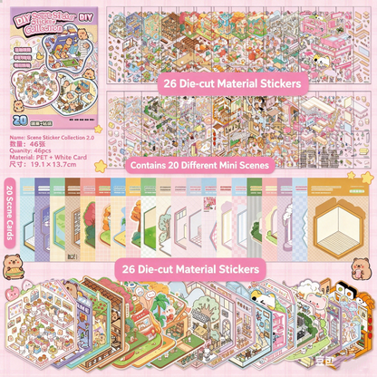 YiLan DIY 3D Scene Stickers 2.0 Miniature Scene Collection Book #329