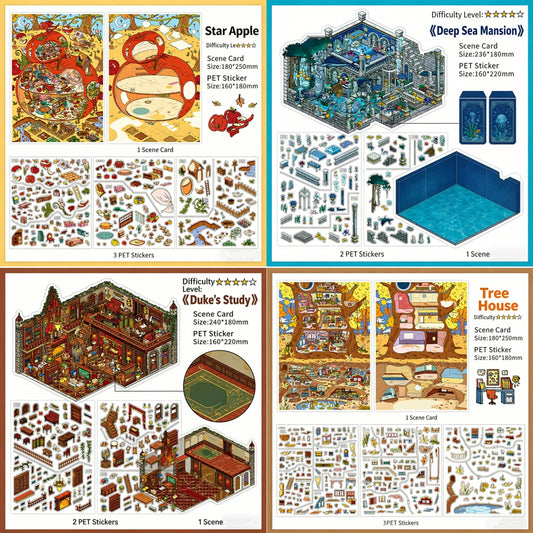 Infeelme's 25th play of landscape stickers in open today, Landscaping Stickers Large Star Apple Tree House My Cabin Stickers#144