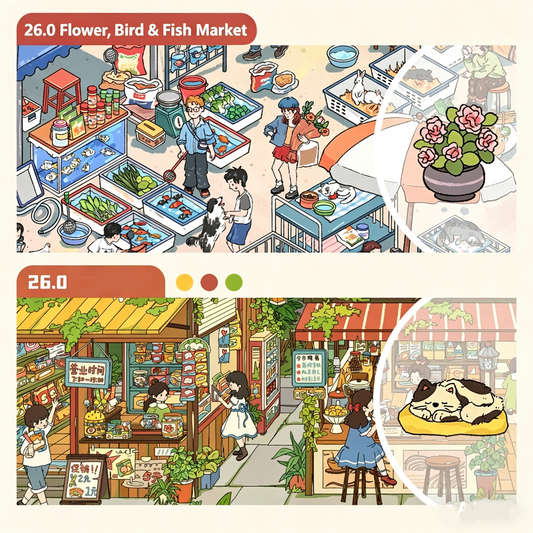 Paper space 25.0-26.0 Special Oil DIY 3D Scene Stickers Extra Large Edition #185
