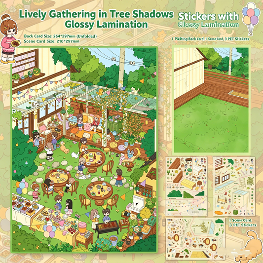 Senyou DIY 3D Scenes Stickers Large version 37.0 garden party series #266