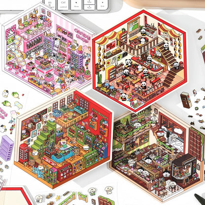 Infeelme's fourth play of DIY 3D Scene Stickers  in open today,4.0 Miniature Scene Stickers, Large Size#112