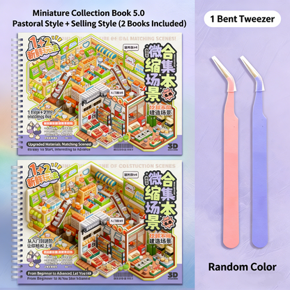 TELADO DIY 3D Scene Stickers Collection Ben 5.0 New Pastoral Landscaping Sticker Scene Hand Account Sticker Set Three-dimensional Miniature Cabin Girls Children's Educational Toys DIY Hand Account Sticker Sticker#91