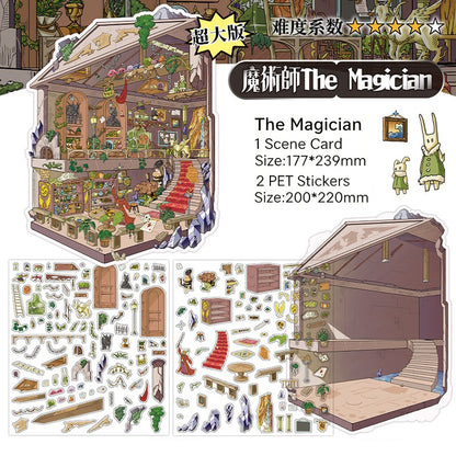 Infeelme's 14th play of DIY 3D Scene Stickers in open today, My Cabin Landscaping Sticker Large Miniature Scene Sticker 14.0 High Difficulty#150