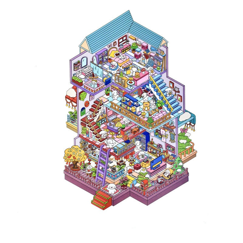 Senyou DIY 3D Scenes Stickers Extra Large Version 2.0 3D House Stickers #304