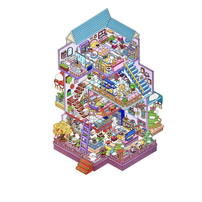 Senyou DIY 3D Scenes Stickers Extra Large Version 2.0 3D House Stickers #304