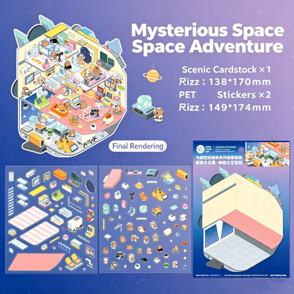 Capybara  Hangting Series DIY 3D Scene Stickers Miniature Scene #260