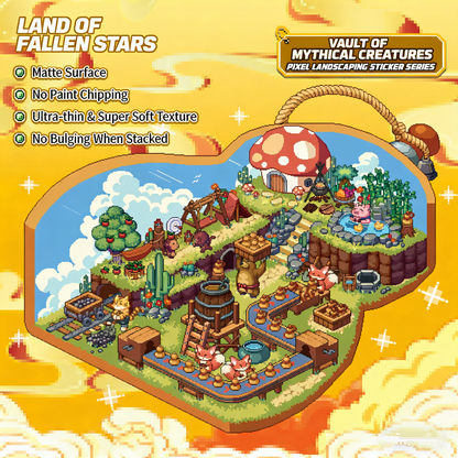The Land of Falling Stars 3.0 pixel DIY 3D Scene Stickers decompression DIY miniature space#164