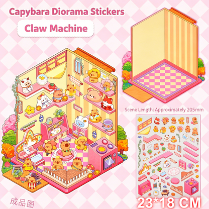Capybara DIY 3D Scene Stickers Free Crop DIY Handmade #257