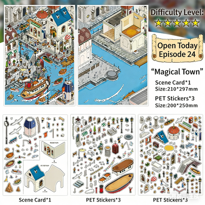 infeelme Magic Town | Large Advanced City Scene Adult Stress Relief Collage # 80