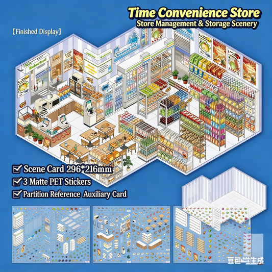 Store Operation Scene Stickers | Advanced Large Shelf DIY Toy Stickers # 76