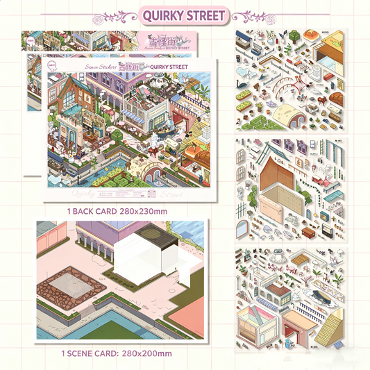 White eggplant 15.0 + 16.0 series street view lattice special oil DIY 3D Scene Stickers #191
