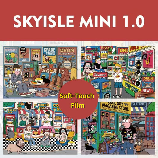 SKYISLE mini1.0 DIY 3D Scene Stickers, modern youth American comic, decompression sticker to decorate miniature scene#104