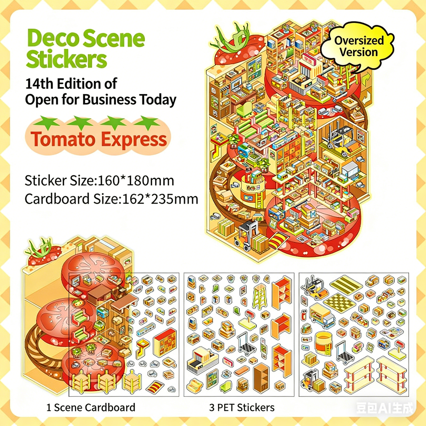 Infeelme's 14th play of DIY 3D Scene Stickers in open today,  Miniature Scene Stereoscopic Cabin Large#145
