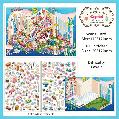 Infeelme's 16th play of DIY 3D Scene Stickers  in open today, My Cabin Landscape Stickers Cute DIY Handmade Miniature Scene Stickers#118