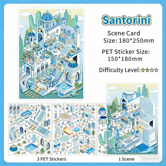 Infeelme's 17th play of landscape stickers in open today, Landscaping Stickers Miniature Scene Stereoscopic My Cabin Large Difficulty#149