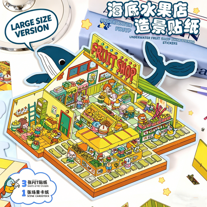 YiLan DIY 3D Scene Stickers 17.0 Large size three-dimensional cabin #219