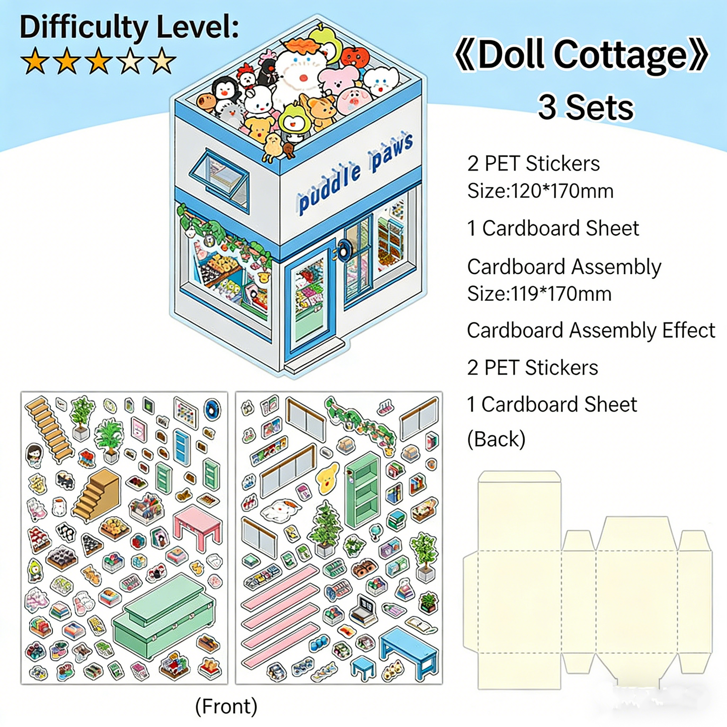 Infeelme's 18th play of DIY 3D Scene Stickers in open today,  landscaping sticker is cute DIY miniature scene sticker#136
