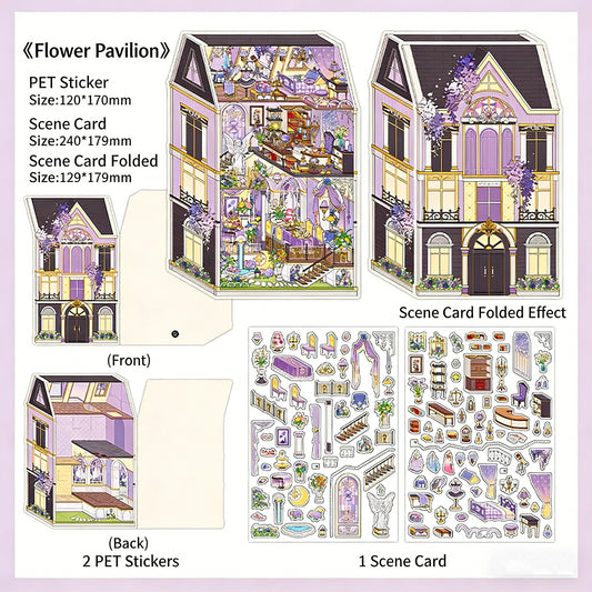 Infeelme's 19th play of landscape stickers in open today, My Cabin Scene Miniature Landscaping Sticker Large#153