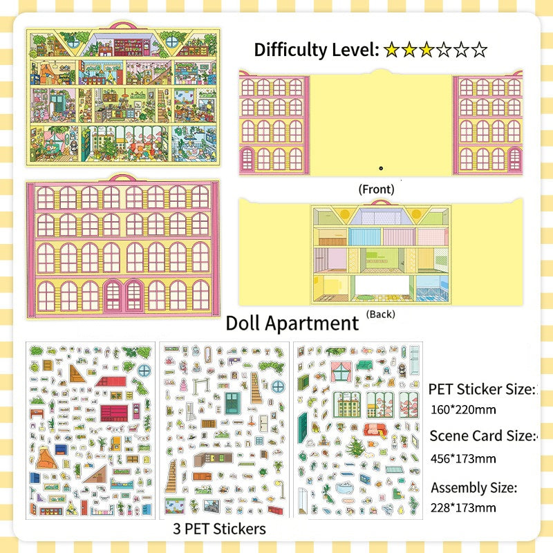 Infeelme's 20th play of DIY 3D Scene Stickers in open today, landscaping sticker grid oversized version of high-difficulty scene stickers#143