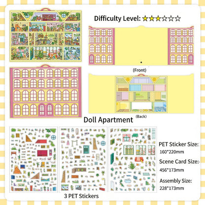 Infeelme's 20th play of DIY 3D Scene Stickers in open today, landscaping sticker grid oversized version of high-difficulty scene stickers#143