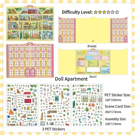 Infeelme's 20th play of landscape stickers in open today, landscaping sticker grid oversized version of high-difficulty scene stickers#143