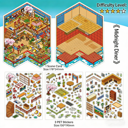 Infeelme's 23rd play of DIY 3D Scene Stickers in open today, Ancient Miniature Scene Sticker Large#128
