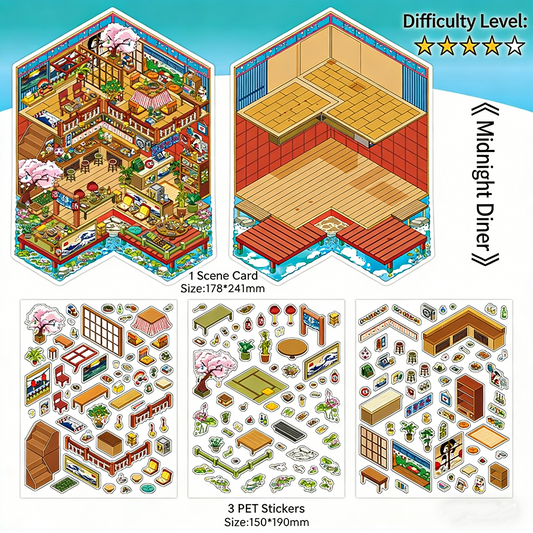 Infeelme's 23rd play of DIY 3D Scene Stickers in open today, Ancient Miniature Scene Sticker Large#128