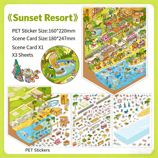 Infeelme's 26th play of DIY 3D Scene Stickers  in open today,My Cabin Scene Miniature Landscape Stickers Large#114