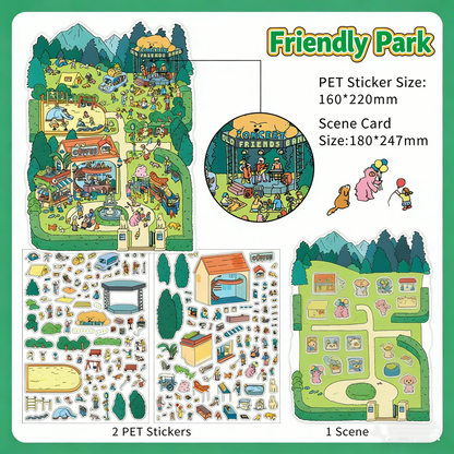Infeelme's 30th play of DIY 3D Scene Stickers in open today, my cabin scene. Miniature landscaping sticker large.#122