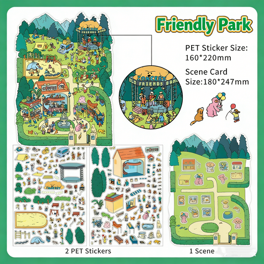 Infeelme's 30th play of DIY 3D Scene Stickers in open today, my cabin scene. Miniature landscaping sticker large.#122
