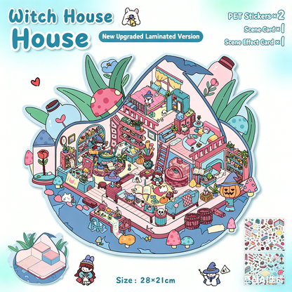 YiLan DIY 3D Scene Stickers 46.0 Extra large cute burger shack #225