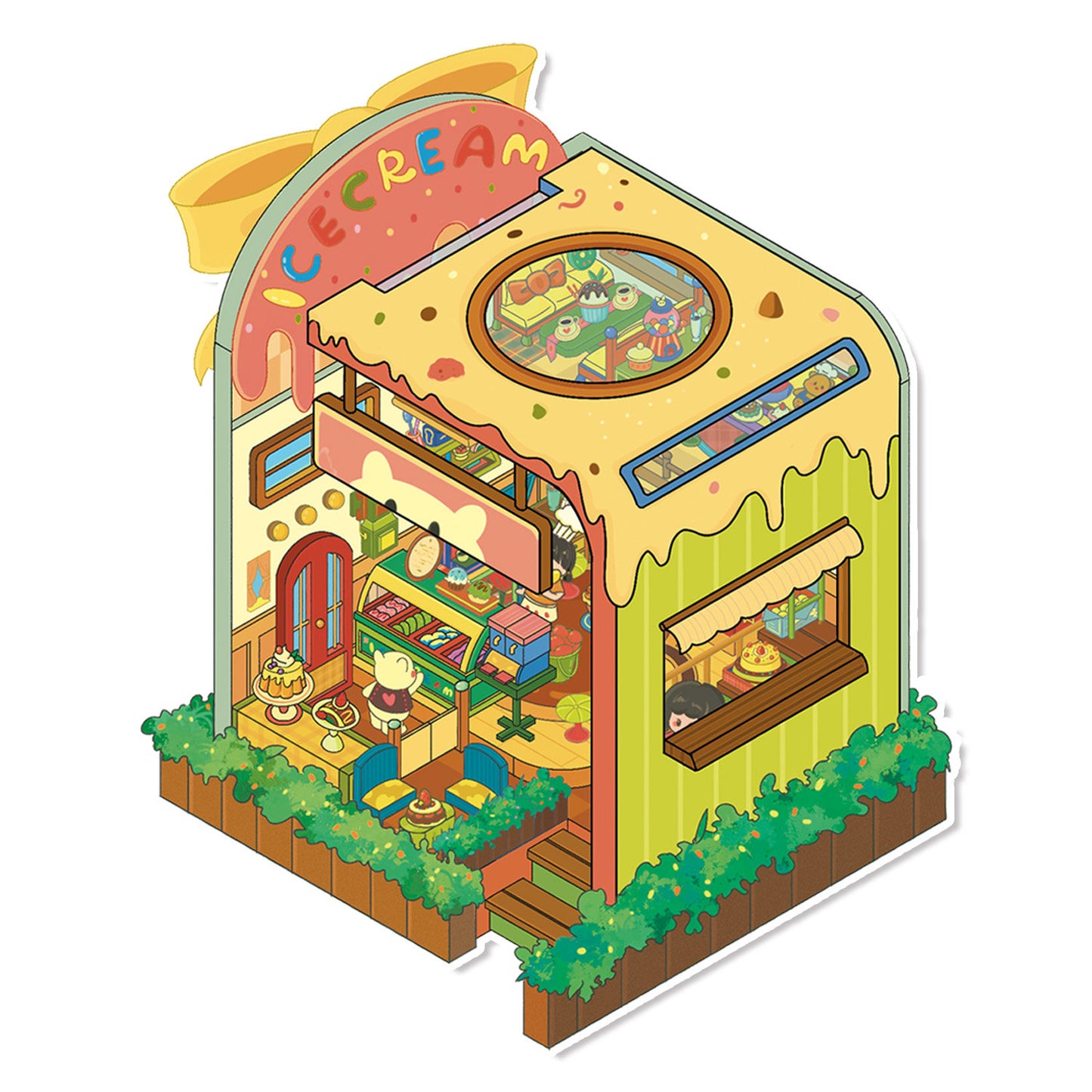 Senyou DIY 3D Scenes Stickers Large Version 19.0 Dessert House Flip Series #267